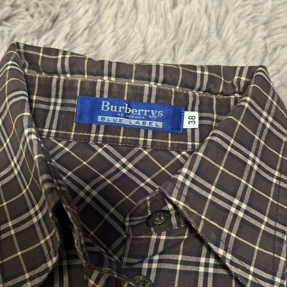 BURBERRY 💯 cotton plaid longsleeve - Picture 4 of 13